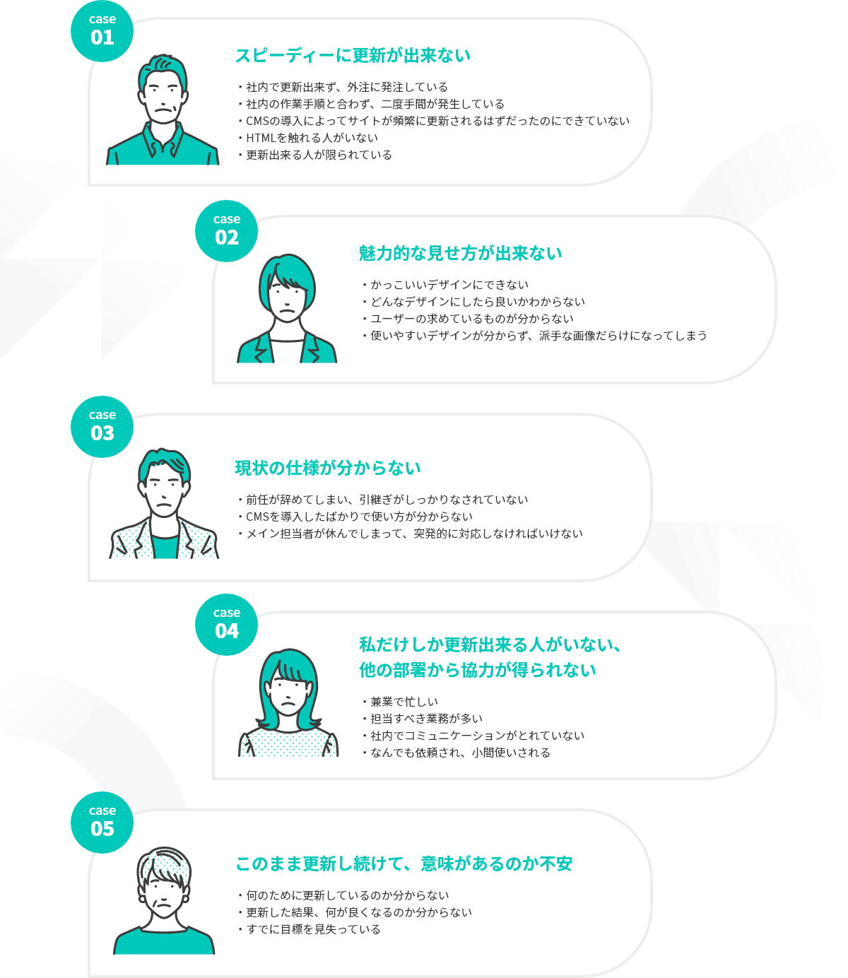 今回のお悩みは?